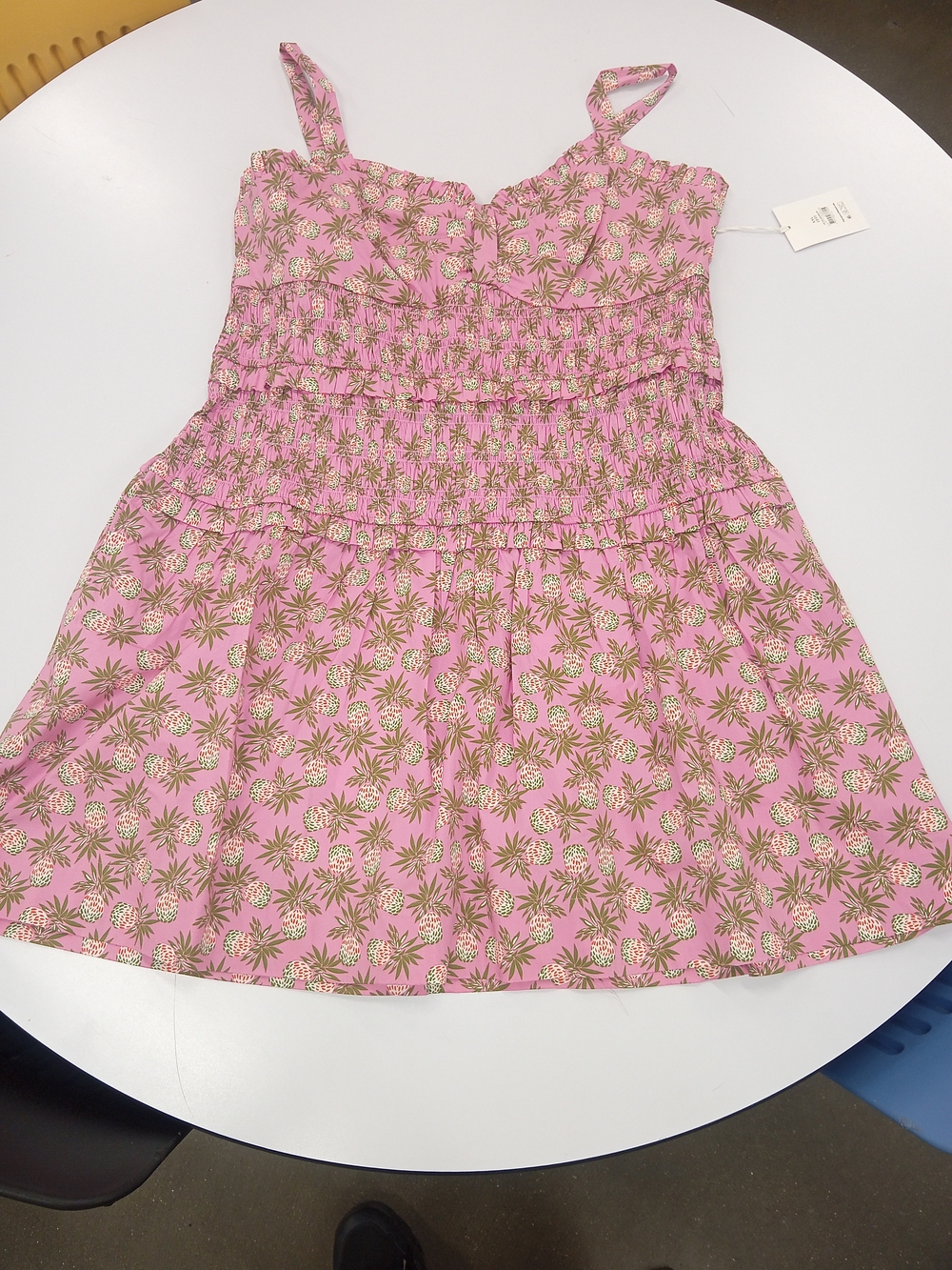 Women's Pink Pineapple Print Sundress